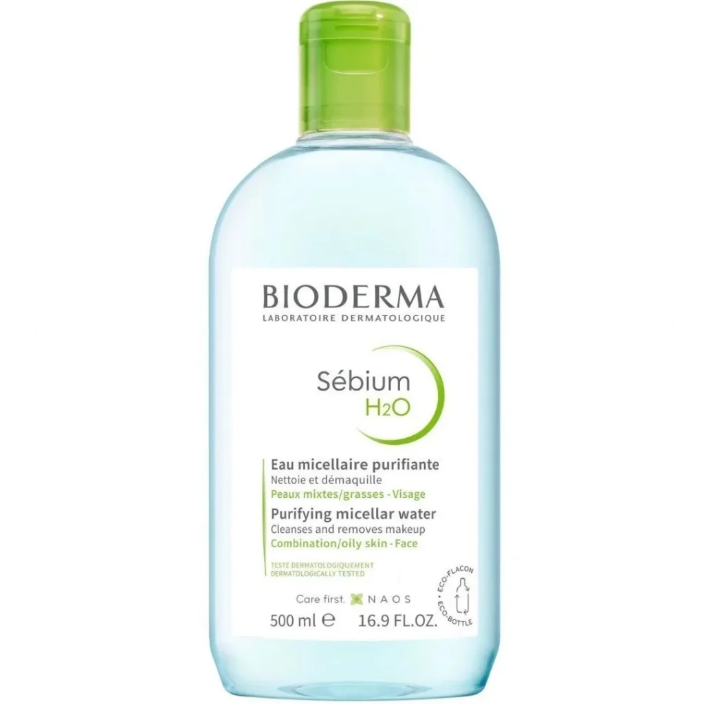 محلول پاک کننده بایودرما Sebium H2O 500ml مناسب پوست چرب و مختلط