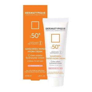 خرید ضدآفتاب رنگی درماتیپیک پوست خشک رز بژ SPF50+ ۵۰ میل