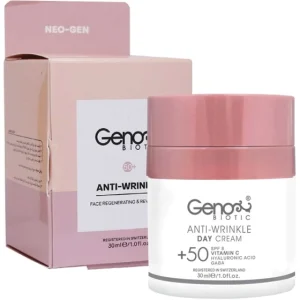 کرم ضد چروک روز ژنوبایوتیک +50 | گابا و SPF 8 برای پوست بالای ۵۰ سال | Genobiotic Day Cream