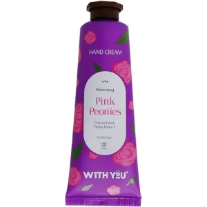 کرم دست ویت یو گل پیونی | مرطوب‌کننده و ضدحساسیت پوست حساس | With You Pink Peonies Hand Cream