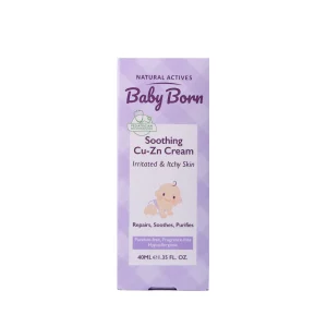 کرم رفع قرمزی کودک بیبی برن | تسکین‌دهنده و ترمیم‌کننده پوست حساس | Baby Born Cu-Zn Cream